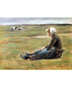 Max Liebermann, Die Ziegenhirtin. Um 1890