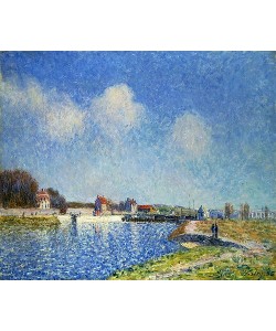 Alfred Sisley, Die Schleuse von Saintes Mammes. 1885