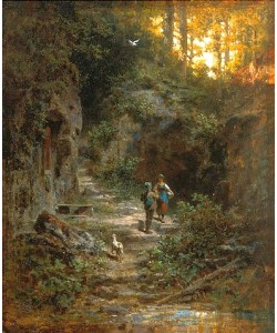Carl Spitzweg, Die Begegnung im Wald.