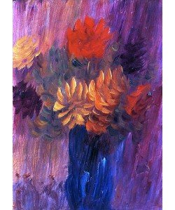 Alexej von Jawlensky, Großes Stillleben (rote und gelbe Dahlien). 1937