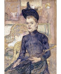 Henri de Toulouse-Lautrec, Frau mit schwarzem Hut (Berthe la Sourde). 1890
