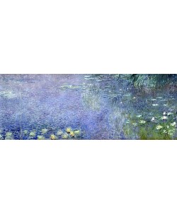Claude Monet, Linkes Mittelteil des großen Seerosenbildes im Musée de l`Orangerie.