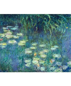 Claude Monet, Linker Teil des großen Seerosenbildes im Musée de l'Orangerie.