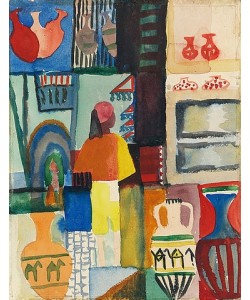 August Macke, Händler mit Krügen. 1914