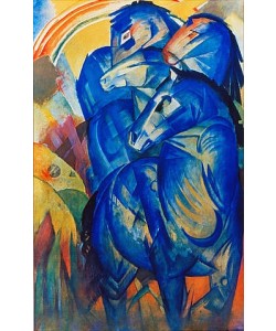 Franz Marc, Turm der blauen Pferde. 1913 (Aufnahme eines Hanfstaengl-Lichtdrucks nach dem im Krieg verschollenen Original)