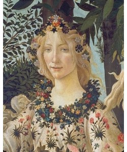 Sandro Botticelli, Detail aus dem Gemälde 'Der Frühling': Kopf der Flora.