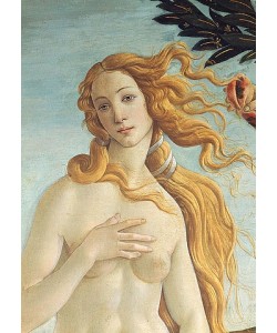 Sandro Botticelli, ""Detail aus dem Gemälde """"Geburt der Venus"""": Kopf der Venus.""""