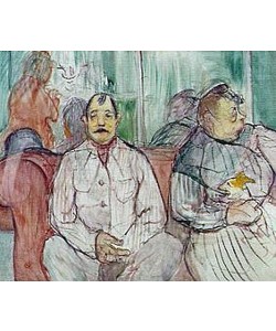 Henri de Toulouse-Lautrec, Er, sie und der Hund. 1893