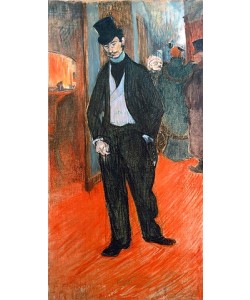 Henri de Toulouse-Lautrec, Gabriel Tapies de Celeyran im Gang eines Theaters. 1894