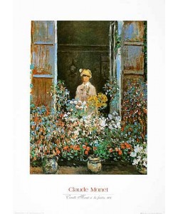 Claude Monet, Camille Monet a`la fenêtre, 1873 (Offset)