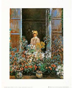 Claude Monet, Camille Monet a`la fenêtre, 1873 (Offset)