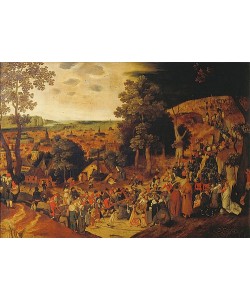 Pieter BRUEGHEL DER Jüngere, Christus trägt das Kreuz auf den Kalvarienberg.