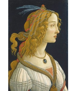 Sandro Botticelli, Weibliches Idealbildnis, angeblich der Simonetta Vespucci. Ca. 1475