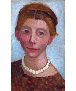 Paula Modersohn-Becker, Selbstbildnis mit weißer Perlenkette. 1906