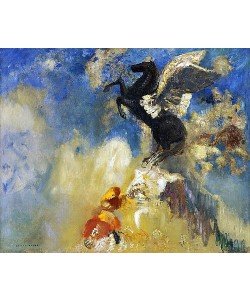 Odilon Redon, Der schwarze Pegasus. 1909/1910