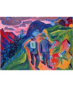 Ernst Ludwig Kirchner, Alpweg nach dem Gewitter. 1923/1924