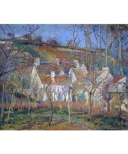 Camille Pissarro, Rote Dächer, Dorfecke im Winter. 1877