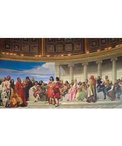 Paul Delaroche, Wandmalerei in der Akademie der schönen Künste, Paris. 1841 (Linker Teil)