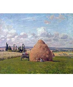Camille Pissarro, Strohhaufen in Pontoise. 1873.
