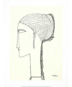 Amedeo Modigliani, Female Head with Earring