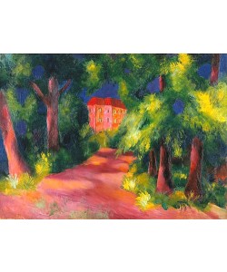 August Macke, Rotes Haus am Park. 1914