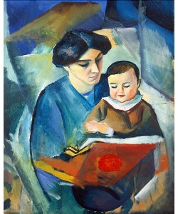 August Macke, Elisabeth und Walterchen. 1912.
