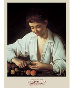 Michelangelo Caravaggio, Ragazzo che sbuccia un frutto (Offset)