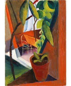 August Macke, Blick ins Gartenhaus. 1914.