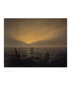 Caspar David Friedrich, Mondaufgang am Meer (lackiert) (Offset)