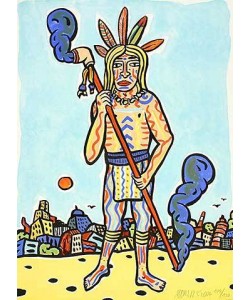 Götze Moritz City Indian (30) (Original-Lithografie, signiert und nummeriert)