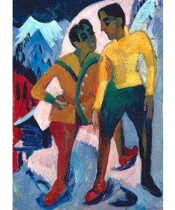 Ernst Ludwig Kirchner, Zwei Brüder M. (Mardersteig). 1921