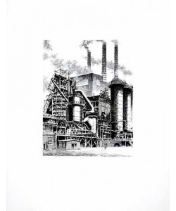 Bruck  Industriewerk (Radierung, s/w)