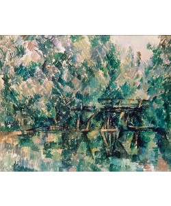 Paul Cézanne, Holzsteg über einem Bach. Um 1898