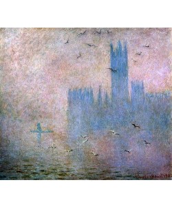 Claude Monet, Möwen im Dunst vor dem Palast in London. 1904