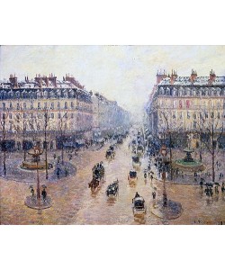 Camille Pissarro, Die Avenue de l`Opera an einem Wintermorgen, 1898
