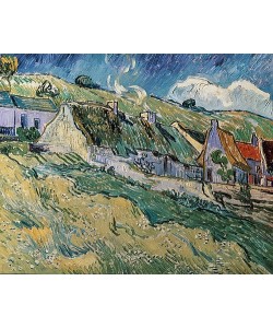 Vincent van Gogh, Strohdach-Häuser. 1890