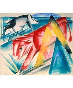 Franz Marc, Rote Kuh und Schwein. 1913.