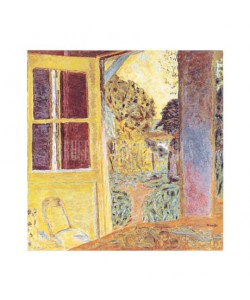 Pierre Bonnard, Zum Garten geöffnete Tür, 1924 (Offset)