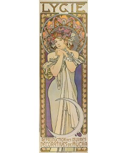 Alfons Maria Mucha, Plakat für die Tanzgruppe ""Lygie"" Paris. 1901. (oberer Teil).""