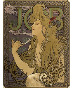 Alfons Maria Mucha, Werbeplakat für 'JOB'. 1897