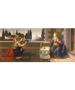 Leonardo da Vinci, Die Verkündigung Mariae. Ca. 1475-1480.