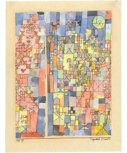 Klee Paul Dogmatische Komposition, 1918 (6-8 Farben Faksimilie Druck auf 270g Rives-Bütten)
