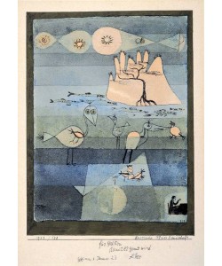 Klee Paul Exotische Flusslandschaft, 1922 (6-8 Farben Faksimilie Druck auf 270g Rives-Bütten)