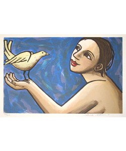 Klein Anita Wintervogel  (30) (Lithographie, handsigniert, num.)