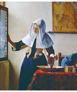 Jan Vermeer van Delft, Junge Frau mit Wasserkrug am Fenster. Um 1663