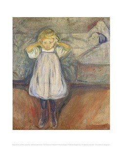 Munch Edvard Das Kind und der Tod, 1899 (4-fbg. frequenzmodulierter Druck)