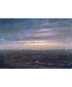 Caspar David Friedrich, Fischernetze am Meeresstrand.