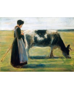 Max Liebermann, Bauernmädchen mit Kuh