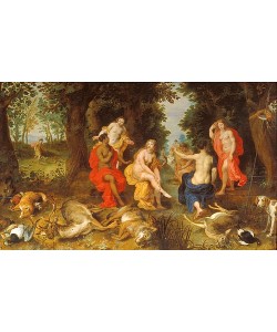 JAN BRUEGHEL DER ÄLTERE, Die Rast der Diana.
