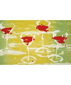 Richter Melanie Red Wine Glasses (Litho + Siebdruck, handsigniert, nummeriert)